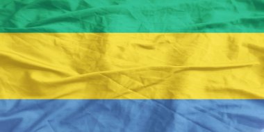 Gabon Bayrağı Yakından Dalgalanıyor