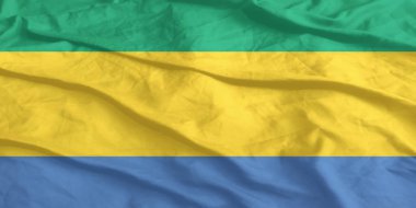 Gabon Bayrağı Yakından Dalgalanıyor