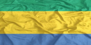 Gabon Bayrağı Yakından Dalgalanıyor