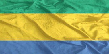 Gabon Bayrağı Yakından Dalgalanıyor
