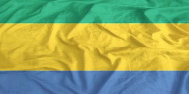 Gabon Bayrağı Yakından Dalgalanıyor