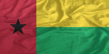 Guinea Bissau Flag Waving Close Up clipart