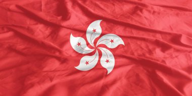 Hong Kong Bayrağı Yakından Dalgalanıyor