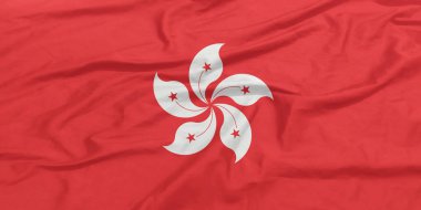 Hong Kong Bayrağı Yakından Dalgalanıyor
