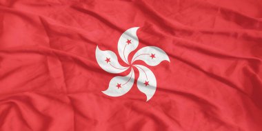 Hong Kong Bayrağı Yakından Dalgalanıyor