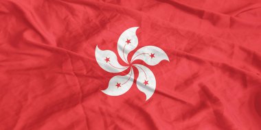 Hong Kong Bayrağı Yakından Dalgalanıyor