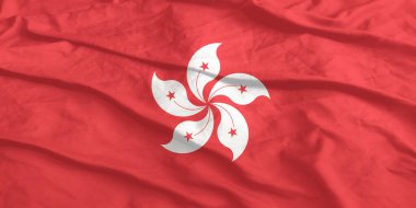 Hong Kong Bayrağı Yakından Dalgalanıyor