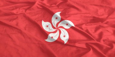 Hong Kong Bayrağı Yakından Dalgalanıyor