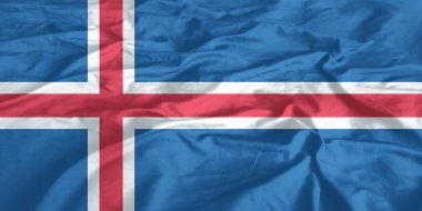 İzlanda Bayrağı Yakından Dalgalanıyor