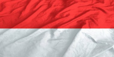 Endonezya Bayrağı Yakından Dalgalanıyor