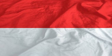 Endonezya Bayrağı Yakından Dalgalanıyor