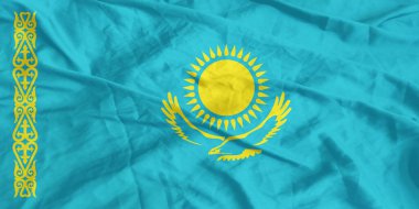 Kazakistan Bayrağı Yakından Dalgalanıyor
