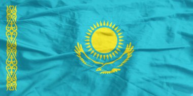 Kazakistan Bayrağı Yakından Dalgalanıyor
