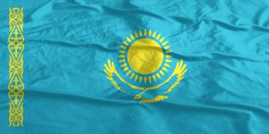 Kazakistan Bayrağı Yakından Dalgalanıyor