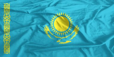 Kazakistan Bayrağı Yakından Dalgalanıyor