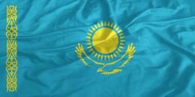 Kazakistan Bayrağı Yakından Dalgalanıyor