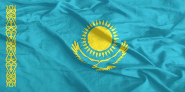 Kazakistan Bayrağı Yakından Dalgalanıyor