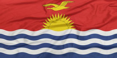 Kiribati Bayrağı Yakından Dalgalanıyor
