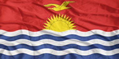 Kiribati Bayrağı Yakından Dalgalanıyor