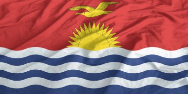 Kiribati Bayrağı Yakından Dalgalanıyor