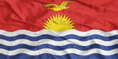 Kiribati Bayrağı Yakından Dalgalanıyor