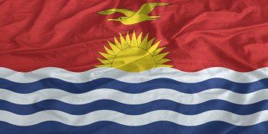Kiribati Bayrağı Yakından Dalgalanıyor