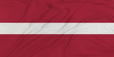 Letonya Bayrağı Dalgalanması Yaklaş