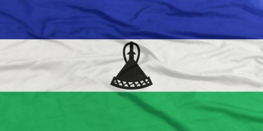 Lesotho Bayrağı Yakından Dalgalanıyor
