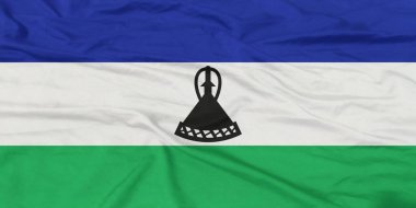 Lesotho Bayrağı Yakından Dalgalanıyor