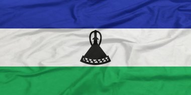 Lesotho Bayrağı Yakından Dalgalanıyor