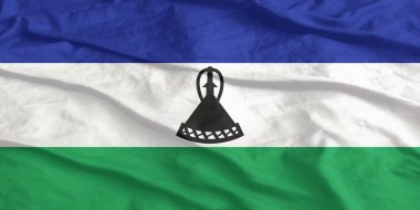 Lesotho Bayrağı Yakından Dalgalanıyor
