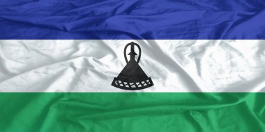 Lesotho Bayrağı Yakından Dalgalanıyor