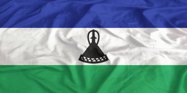 Lesotho Bayrağı Yakından Dalgalanıyor