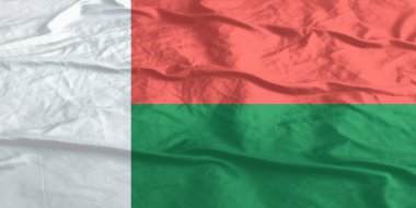Madagaskar Bayrağı Dalgalanıyor Yaklaş