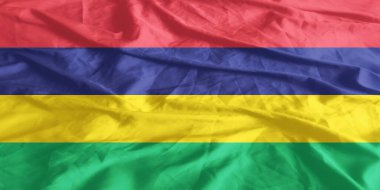 Mauritius Bayrağı Yakından Dalgalanıyor