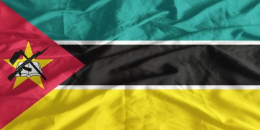 Mozambik Bayrağı Yakından Dalgalanıyor