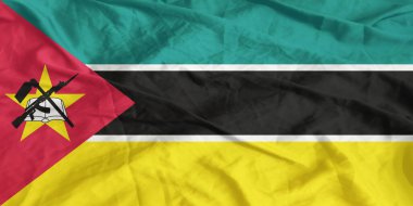 Mozambik Bayrağı Yakından Dalgalanıyor