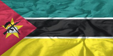 Mozambik Bayrağı Yakından Dalgalanıyor