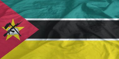Mozambik Bayrağı Yakından Dalgalanıyor