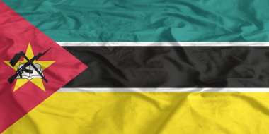 Mozambik Bayrağı Yakından Dalgalanıyor