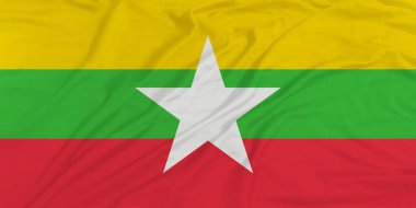 Myanmar Bayrağı Yakından Dalgalanıyor