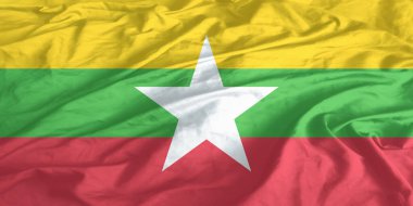 Myanmar Bayrağı Yakından Dalgalanıyor