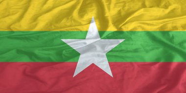 Myanmar Bayrağı Yakından Dalgalanıyor