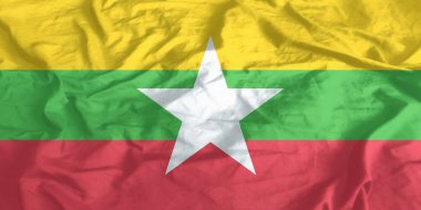 Myanmar Bayrağı Yakından Dalgalanıyor