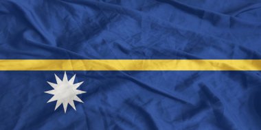 Nauru Bayrağı Yakından Dalgalanıyor