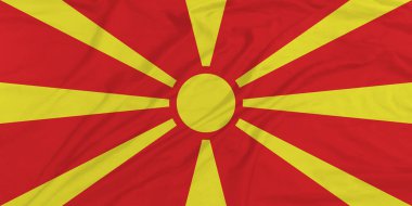 Kuzey Makedonya Bayrağı Yakından Dalgalanıyor