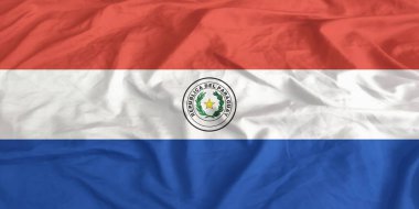 Paraguay Bayrağı Dalgalanıyor Yaklaş