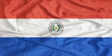 Paraguay Bayrağı Dalgalanıyor Yaklaş