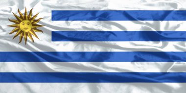 Uruguay Bayrağı Yakından Dalgalanıyor