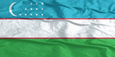 Özbekistan Bayrağı Yakından Dalgalanıyor